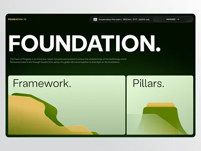 Marketing page for an event app branding design graphic design illustration logo ui ux vector web