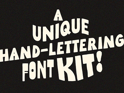 Hand-lettering Kit! Unique! Fonts! unique font