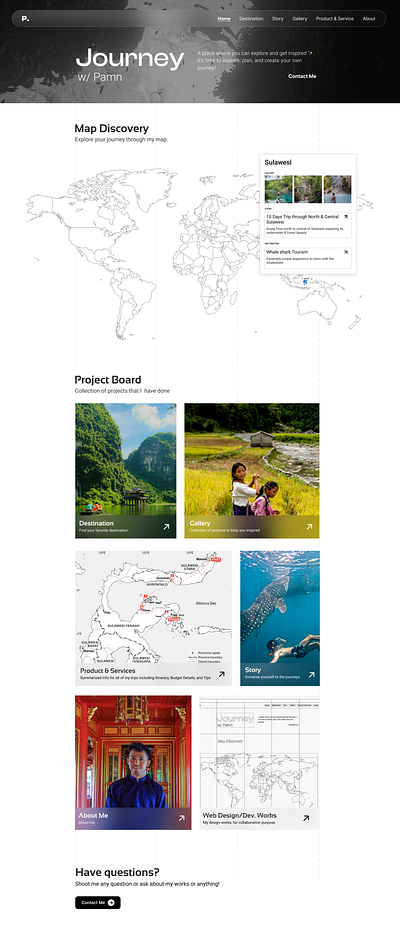 Travel Blog graphic design landing page personal blog travel user interface website