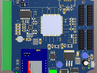 STM32 Board using Sim800L 3d branding chip design design electronics graphic design illustration logo pcb design stm32 typography ui ux vector