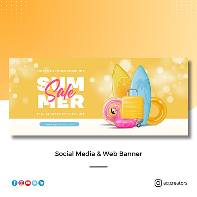 Social Media & Web Banner advertisement banner banner ad brand identity branding content creation design graphic design social media banner