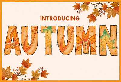 Autumn a z and number autumn branding colorful cute design fonts graphic design illustration logo