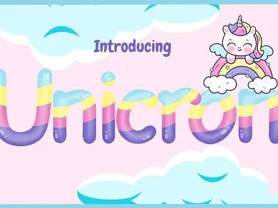 Unicron a z and number branding colorful cute design fonts graphic design illustration logo unicron fonts