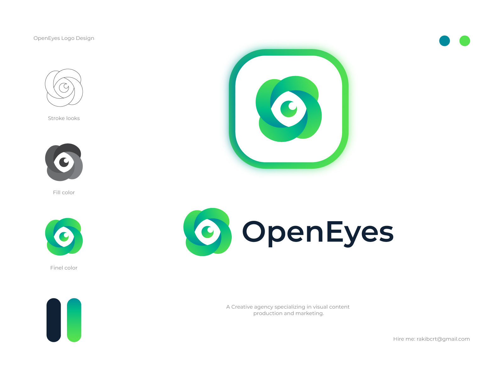 OpenEyes Logo Design abstract ai circle creative design eye eyeball eyesight human lens logos look modern positive see simple success tools vector vision