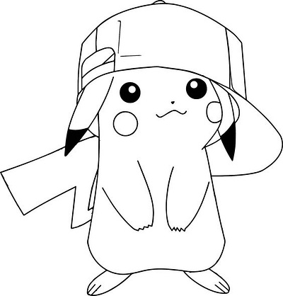 Pikachu Pokemon species Coloring Page pokemonfan