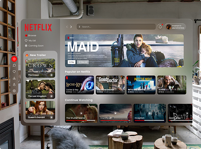 Apple Vision Pro - Netflix UI Concept🎬