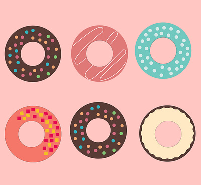 Flat Design Donut branding design flat flat design graphic design illustration logo vector