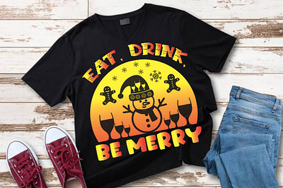 Eat drink be merry christmas mug design