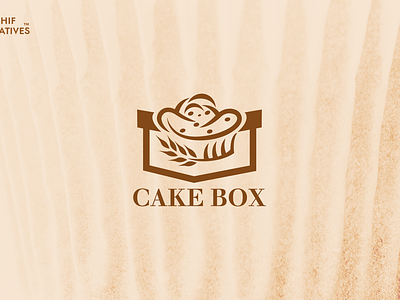 Cake Box Logo bakers bakery brand identity branding brandmark cake cakebox cakelogo cup cake graphic design illustration logo logomark logotype sweets visual identity