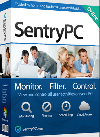 SentryPC: The All-in-One Cloud-Based computer monitoring-control branding business cloud computer family monitor monitoring security service