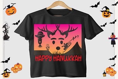 Happy hanukkah christmas mug design