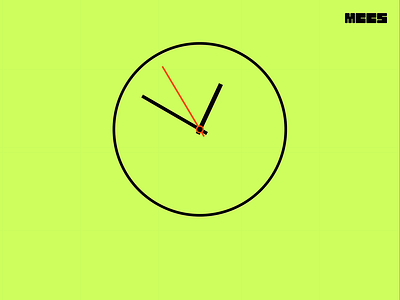 Clock. MCCS-template animation clock coming soon madeinwebflow minimalism pre launch waitlist webflow