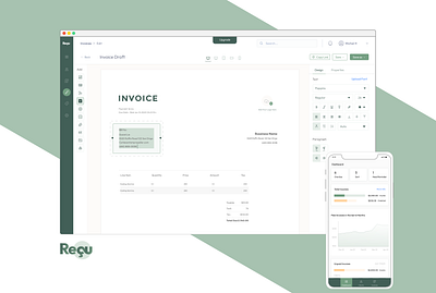 Invoice editor product design ui