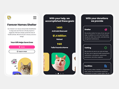 Forever Homes - Mobile landing page design landing page mobile prototype ui ux wireframe