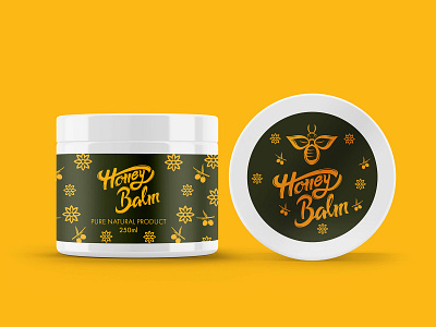 Honey Balm, Cosmetic Brand - logo design and packaging brand branding cosmetic brand graphic design handdraw illustration logo logo design logodraw logoinspiration packing