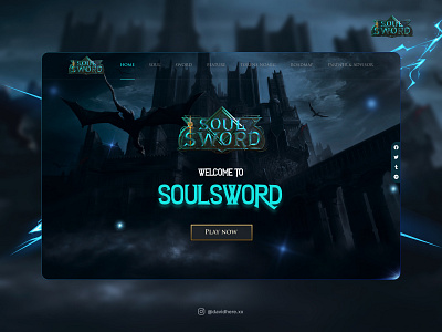 Soul Sword - Home Landing Page app dailyui design game game design gamedesign gamenft graphic design illustration landingpage nft nftgame showcase ui uidesign uiux uiuxdesign uxui