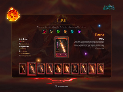 Soul Sword - Fire Element app dailyui design game game design gamedesign gamenft gem graphic design illustration landingpage nft nftgame sword ui uidesign uiux uiuxdesign userinterface uxui