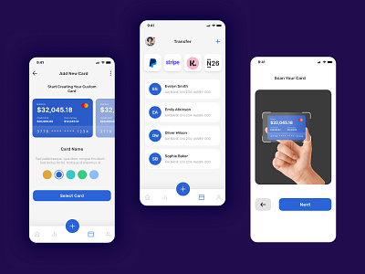 Finance and Banking App UI Design app design bakingapp banking cardscreen financeapp ui