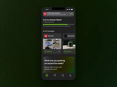 MarketPryce - Mobile Home Screen clean dark mode feed home page home screen ios design mobile mobile app mobile design ui ui design ux
