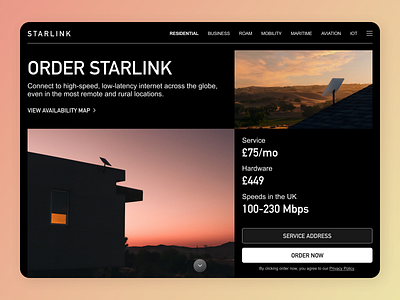 Starlink Website Redesign redesign starlink ui website