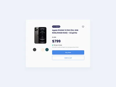 Ecommerce minimal - Product Page UI app branding design ecommerce graphic design heropage illustration inspiration logo product product page shop shopping ui ui design uiux vector