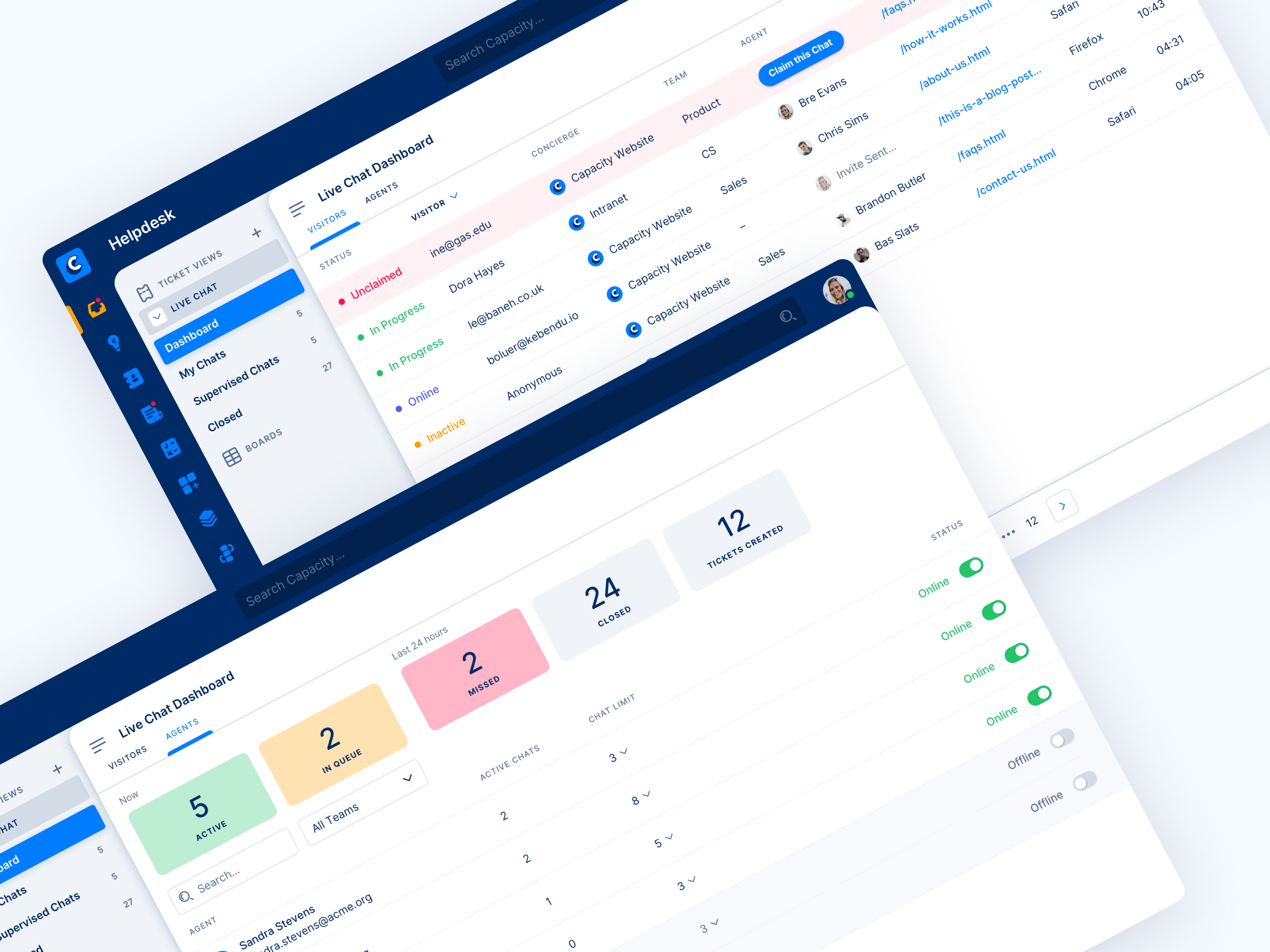 Example of Capacity - Live Chat Agent Manager
