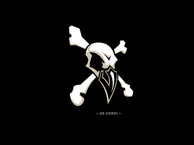 Os Corvi biker logo bird crossbones crow illustration latin pirate skater logo skull sport logo vector