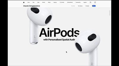 Airpods Parallax animation (Figma) 3d aftereffects airpods animation apple blender branding cinema4d design figma graphic design illustration iphone logo motion graphics parallax ui ux