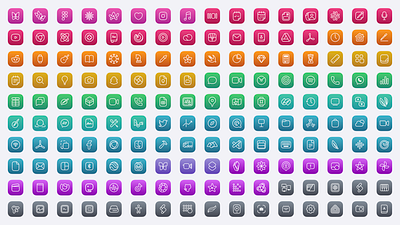 toys outlines - icon set app icons design icon set