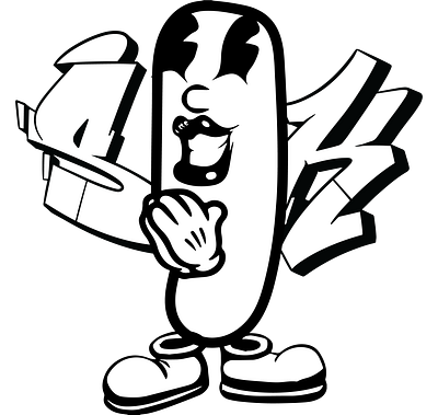 Original Mr.Chip art blackandwhite branding cartoon comic design graphic design illustration logo rubberhose sticker vector