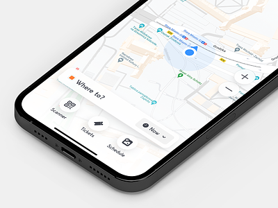 City Transport App ∙ Concept city map city navigator clean ui ios design map app navigation app white ui