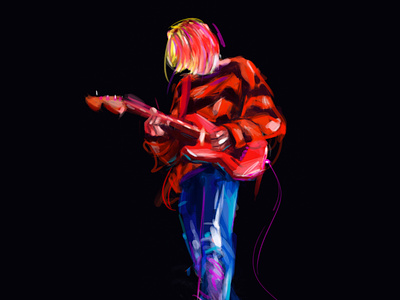 Kurt Cobain ❤️ 90s art cg digital draw grunge illustration kurt cobain nirvana paint rock