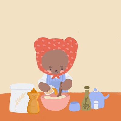 Baking Bear baking illustration infographic procreate recipes