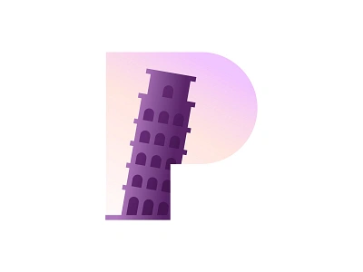 Pisa architecture branding building city colorful design famous holiday icon illustration italy landmark landscape logo mark monument pisa tower travel