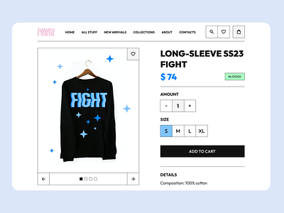 Clothing Brand Shop 096 96 brand store brutalism brutalism website business cart clothing clothing shop daily ui 096 dailyui dailyui096 e commerce minimalism order page product page shop website store webpage ui uiux