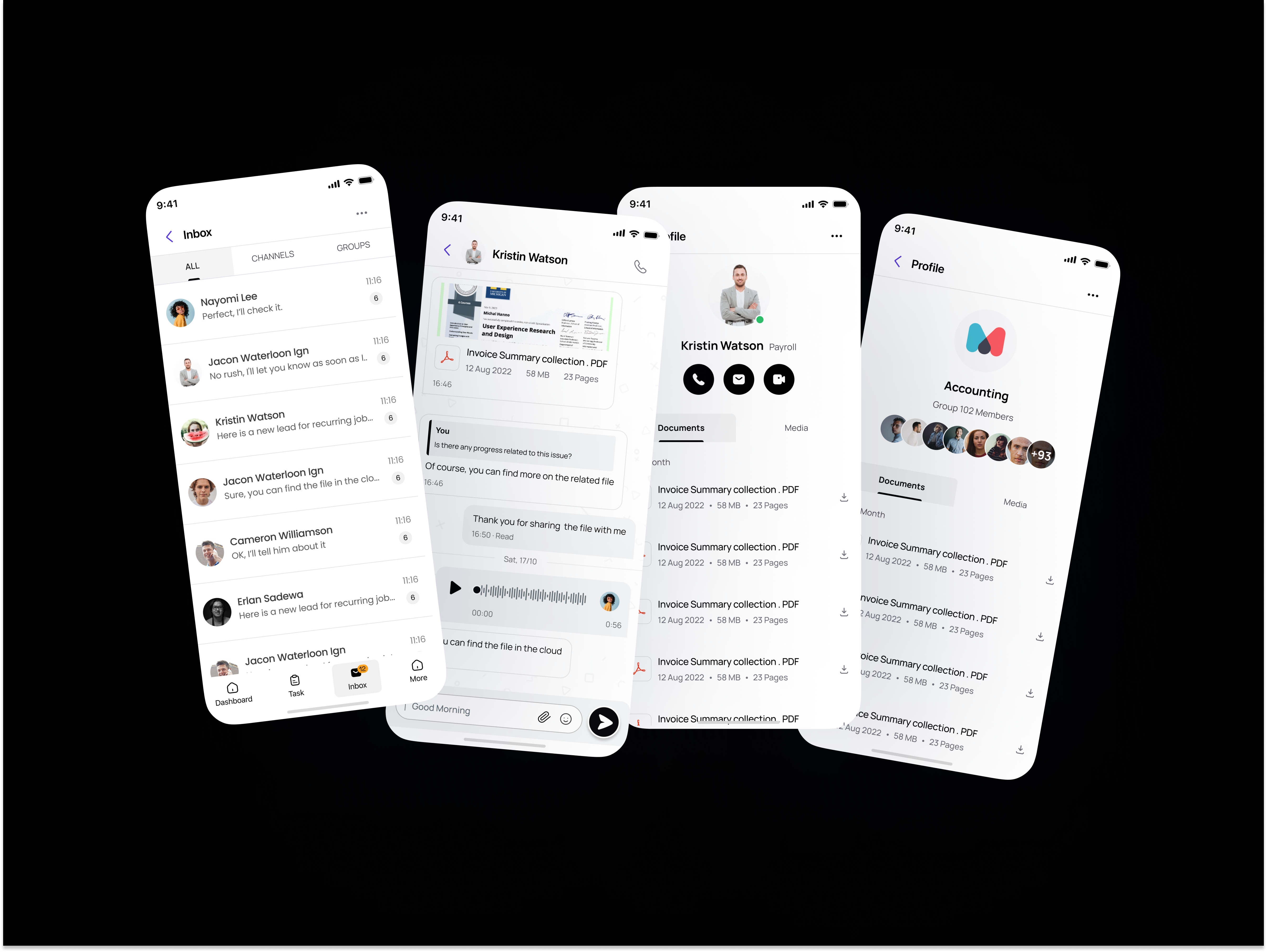 Messaging App app design figma messaging mobile app product design ui ux ux ui
