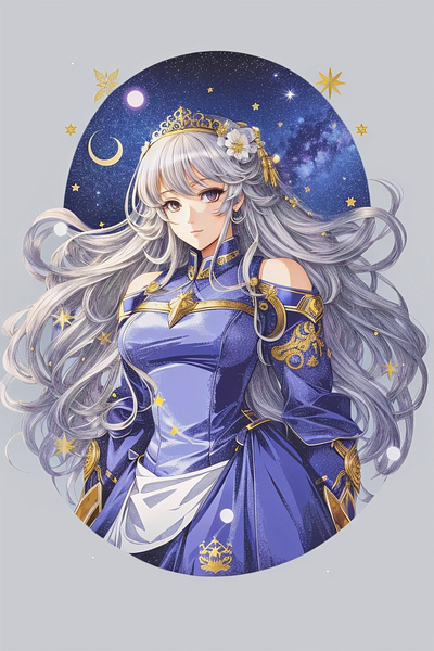 Cosmic Justice: Dynamic AI Anime Girl Character Art in Libra anime love