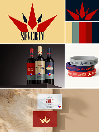 Severin - wine brand design graphic design logo vector