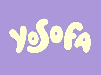 Yo Sofa bespoke lettering boutique branding custom lettering design furniture graphic design hand lettering illustrator lettering lighthearted logo plush typography yo sofa