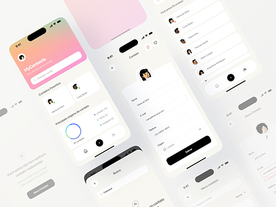 MyContacts App app design button contacts dashboard forms home home app input perfil profile tela de perfil ui ui design uidesign ux design