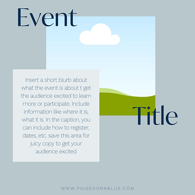 EMCEE Event Announcement- Static Template graphic design