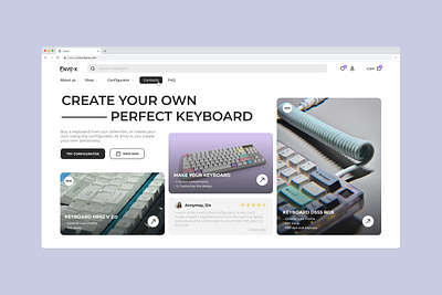 Online keyboard store | Envy-k branding custom keyboard design keyboard landing page logo online shop online store trand trands ui uiux ux web design website