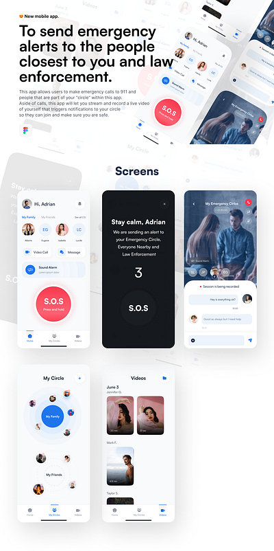 Social Mobile App app blue design graphic design mobile modern social ui