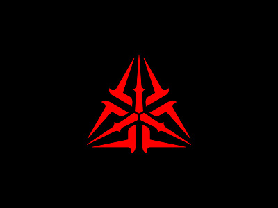 Three Trident Logo design icon logo logo design logodesign minimal minimalist logo security spear triangle trident trident logo weapon