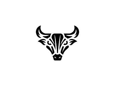 Angry Bull Face Logo angry bull animal animal logo bull bull face bull logo design logo logo design logodesign minimalist logo taurus toro