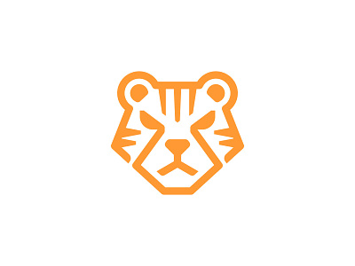Tiger Head Logo animal cute design logo logo design logodesign minimal minimalist minimalist logo playful simple tiger tiger head tiger logo