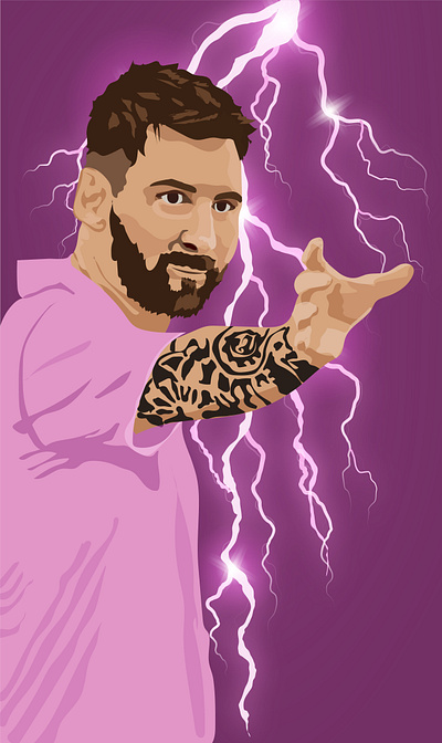 Messi Thor Inter Miami cute messi messi illustration messi miami messiinter messiportrait messithor messivector
