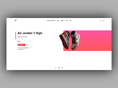 Nike Website Design branding design fashion nike sneakers ui web design