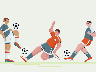 Football Players Collection ball football game goal illustration jersey league player soccer sports team vector
