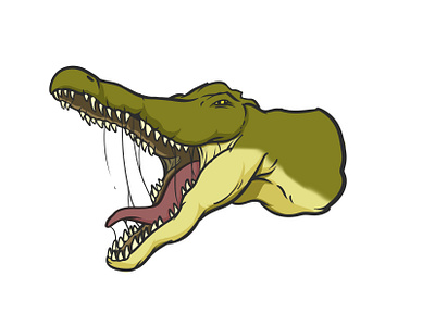 Spino head art color dinosaur drawing illustration vector